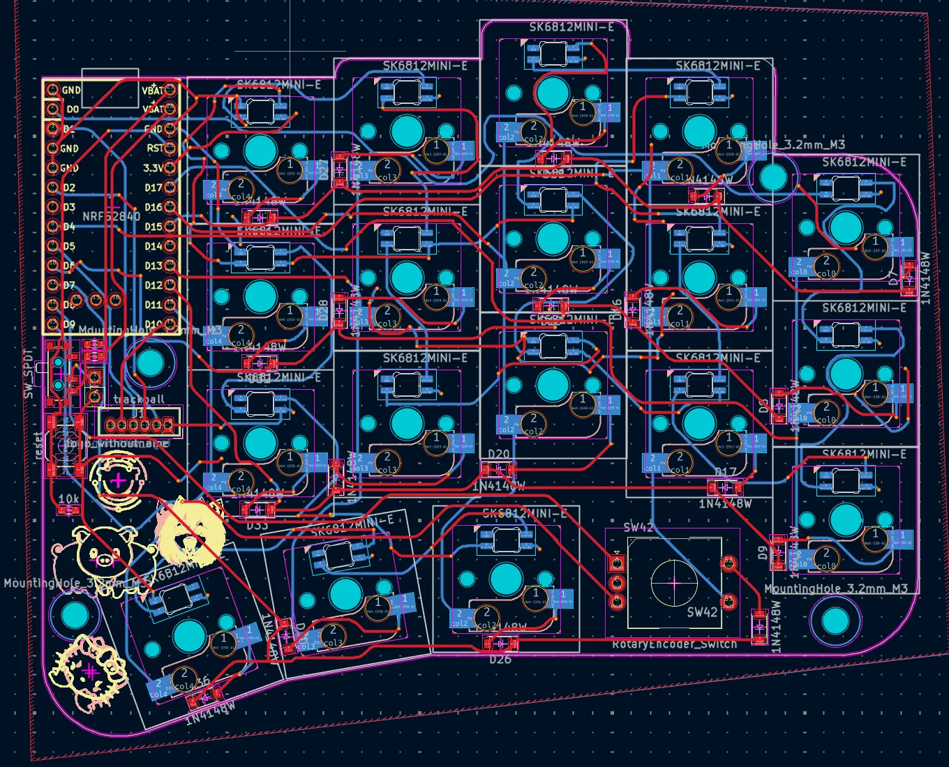 Трассировка платы в KiCad